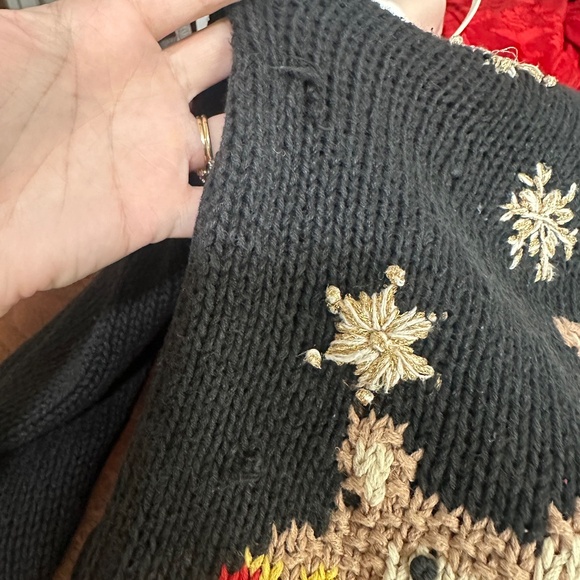 Vintage Christmas Teddy Bear Nutcracker Holiday Chunky Grannycore Sweater Sz L - Picture 6 of 8